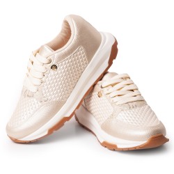 Price Shoes Tenis Con Plataforma Mujer 282M-521CHAMPANA