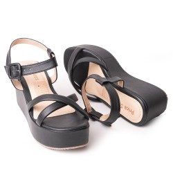 Price Shoes Sandalias Con Plataforma Mujer 9521243NEGRO