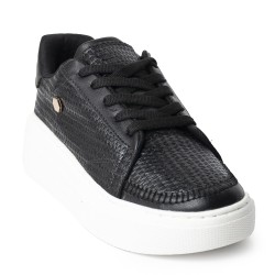 Price Shoes Tenis Con Plataforma Mujer 252D-08NEGRO
