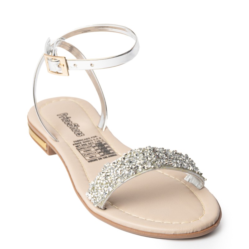 Price Shoes Sandalias Brillantes Mujer 4822607PLATA