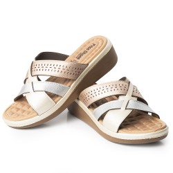 Price Shoes Sandalias Metalizadas Confort Mujer 6925814OROROSA