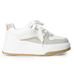 Price Shoes Tenis Urbanos con Plataforma Mujer 822762TALCO