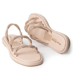 Price Shoes Sandalias Brillantes Mujer 902HC-26NUDE