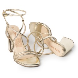 Price Shoes Tacones Metalizados Mujer 952L-70CHAMPANA