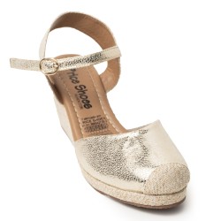 Price Shoes Tacón de Cuña para Mujer 692A01MCHAMPANA