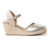 Price Shoes Tacón de Cuña para Mujer 692A01MCHAMPANA