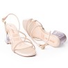 Priceshoes Sandalia Tacon Cristal 952A-15CHAMPANA