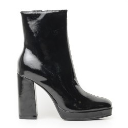 Price Shoes Botín de Tacón Alto en Charol 622EPT885469NEGRO