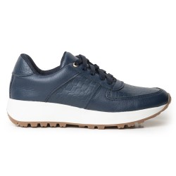 Sky Walk Tenis Moda para Mujer en Cuero 752SK01AZUL