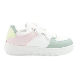 PriceShoes tenis de moda con velcro infantiles para niñas 624AB53VERDE
