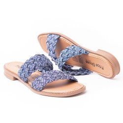 Price Shoes Sandalia Plana Mujer 692T101AZUL