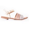 Priceshoes Sandalia Plana para dama 692V225OROROSA
