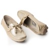 Sky Walk Mocasines Clásicos en Cuero 712051DORADO