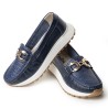 Sky Walk Mocasines Clásicos en Cuero 712052AZUL