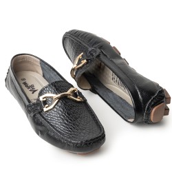Sky Walk Mocasines Clásicos en Cuero 712051NEGRO