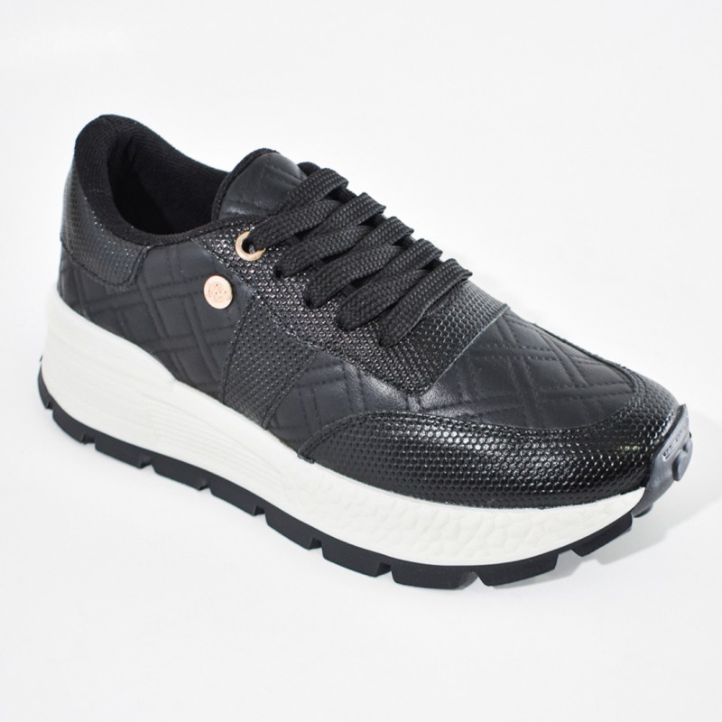 Price Shoes Tenis urbanos casual mujer 282M-550NEGRO