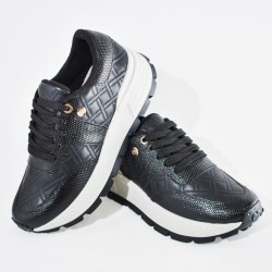Price Shoes Tenis urbanos casual mujer 282M-550NEGRO