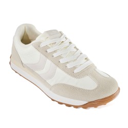 Sky Walk Tenis de estilo retro para mujer 622PSTP4007BEIGE