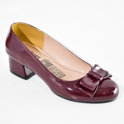 Price Shoes Tacones casuales con moño mujer 9723058VINO
