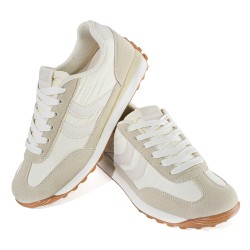 Sky Walk Tenis de estilo retro para mujer 622PSTP4007BEIGE