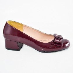 Price Shoes Tacones casuales con moño mujer 9723058VINO