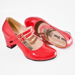 Price Shoes Tacones doble hebilla mujer 9725012ROJO