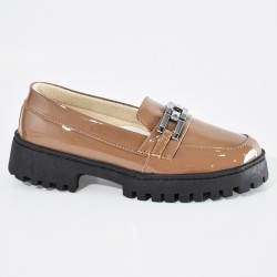 Price Shoes Mocasines de tendencia con suela track para mujer 1321165AMARETTO