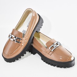 Price Shoes Mocasines de tendencia con suela track para mujer 1321165AMARETTO