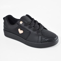 Price Shoes Tenis urbanos de moda para mujer 582413NEGRO