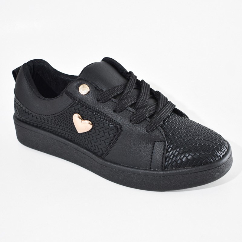 Price Shoes Tenis urbanos de moda para mujer 582413NEGRO