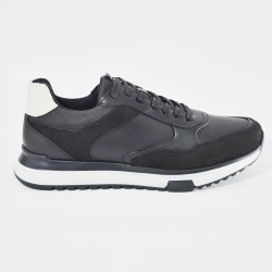 Sky Walk Tenis Casuales de Cuero para Hombre 663106SNEKERSNEGRO