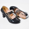 Price Shoes Tacones doble hebilla mujer 9725012NEGRO
