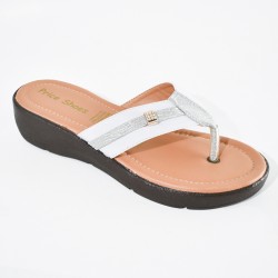 Price Shoes Sandalias con plataforma para mujer 862M-13BLANCO