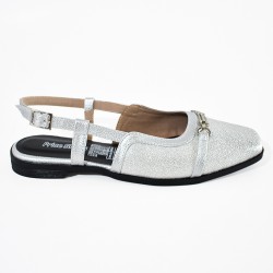 Price Shoes Baletas tipo slingback para mujer 182BE916PLATA
