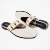 Price Shoes Sandalias tipo mule planas con estilo para mujer 182BE268BEIGE