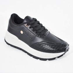 Price Shoes Tenis urbanos de moda para mujer 282M-549NEGRO