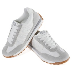 Sky Walk Tenis de estilo retro-chic para mujer 622PSTP4007GRIS
