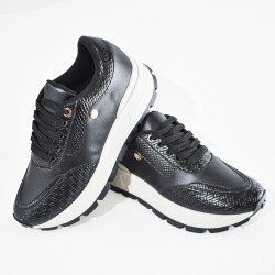 Price Shoes Tenis urbanos de moda para mujer 282M-549NEGRO