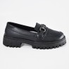 Price Shoes Mocasines de tendencia con suela track para mujer 1321146NEGRO