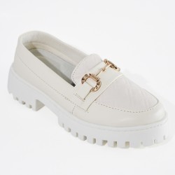 Price Shoes Mocasines de tendencia con suela track para mujer 1321146TALCO