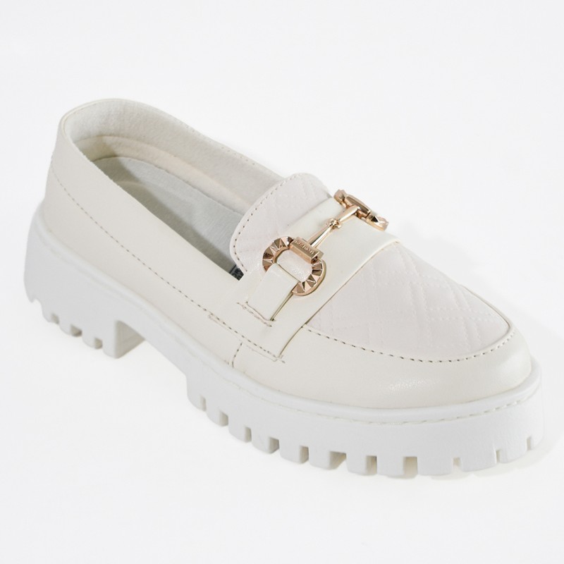 Price Shoes Mocasines de tendencia con suela track para mujer 1321146TALCO