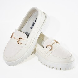 Price Shoes Mocasines de tendencia con suela track para mujer 1321146TALCO