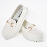 Price Shoes Mocasines de tendencia con suela track para mujer 1321146TALCO