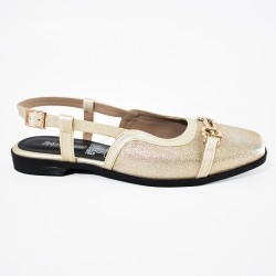 Price Shoes Baletas tipo slingback para mujer 182BE916CHAMPANA