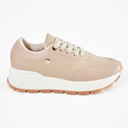 Price Shoes Tenis urbanos de moda para mujer 282M-549BEIGE