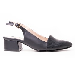 Price Shoes Tacon Cerrado Puntudo Mujer 542684-1NEGRO