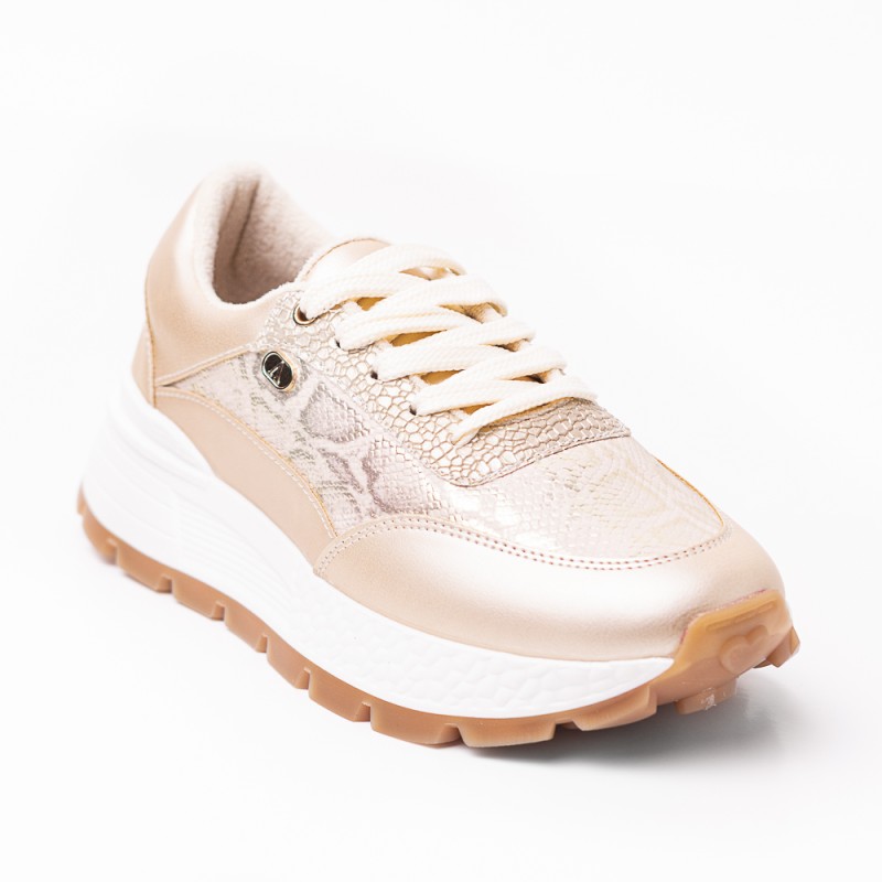 Price Shoes Tenis deportivo para mujer 282M-519CHAMPANA