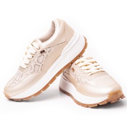Price Shoes Tenis deportivo para mujer 282M-519CHAMPANA