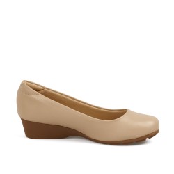 Price Shoes Tacon Cuña para Mujer 0227014-200-1BEIGE