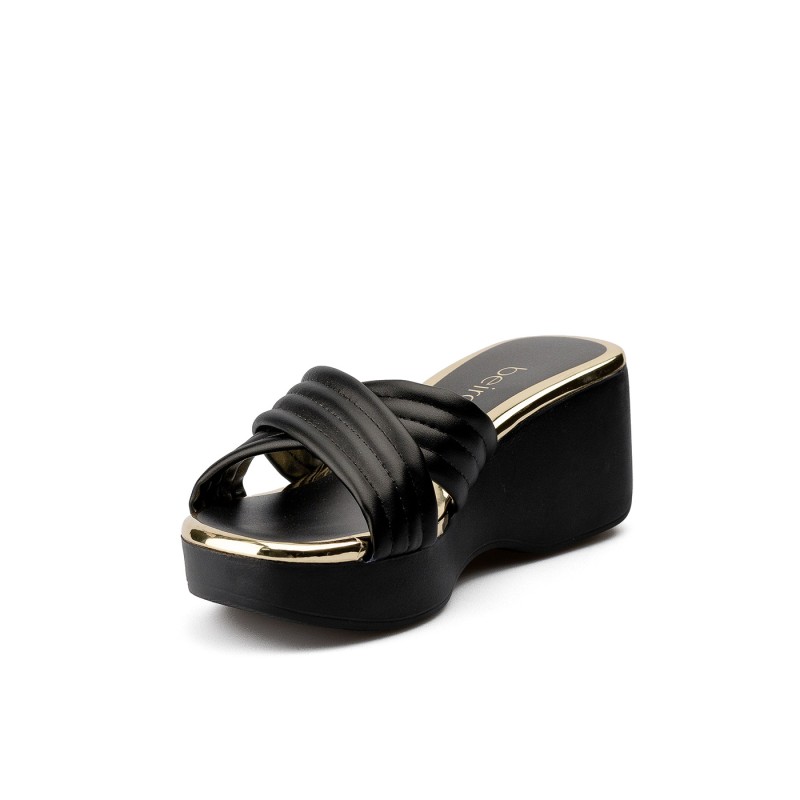 Plataforma para mujer Beira Rio Negro-Dorado 0228455-304DORADO